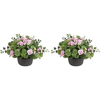 Haute Decor Pink Wild Geranium Artificial Floral Urn Filler with Adjustable Height (2 Urn Fillers... | Amazon (US)
