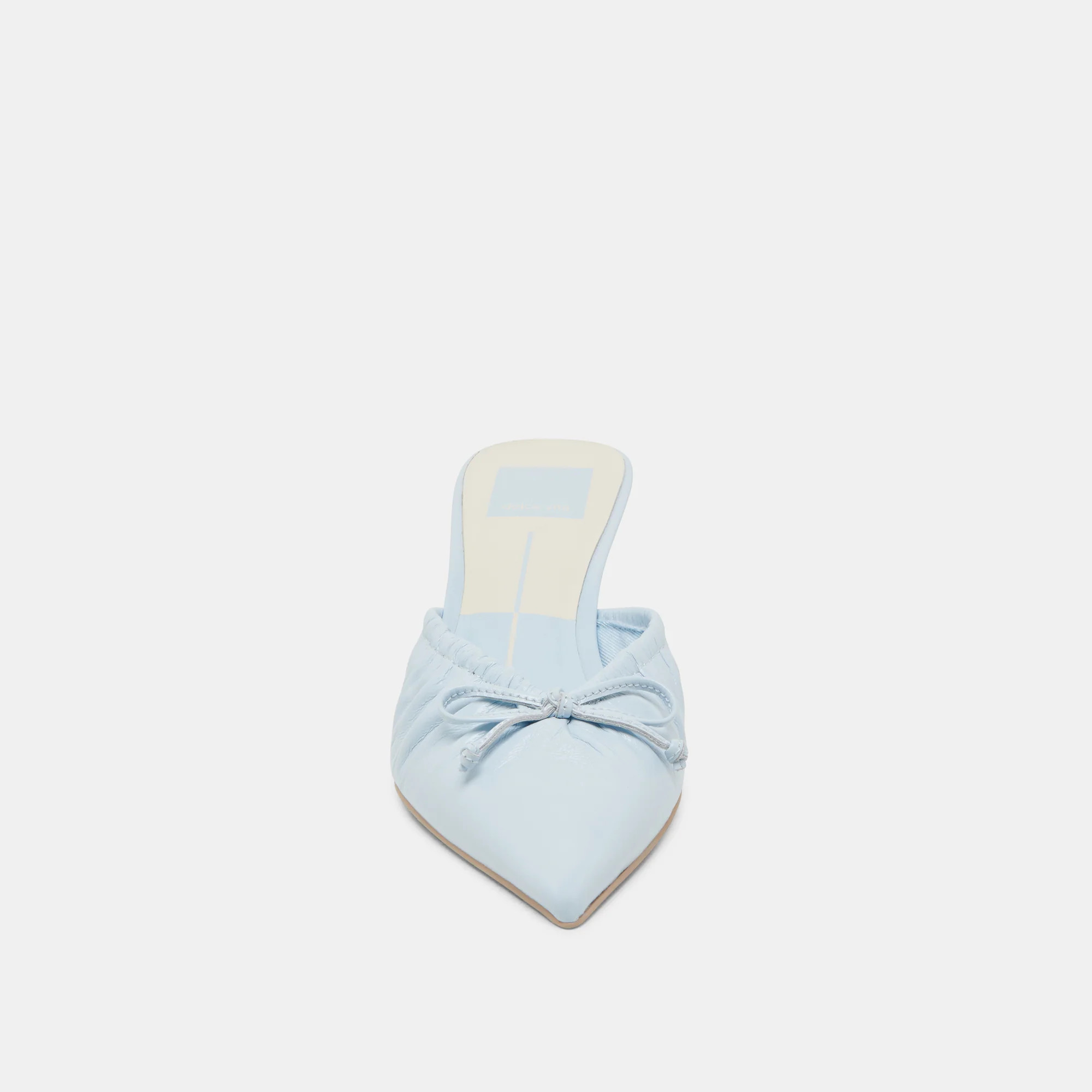 KAIRI MID HEELS ICE BLUE CRINKLE PATENT | DolceVita.com