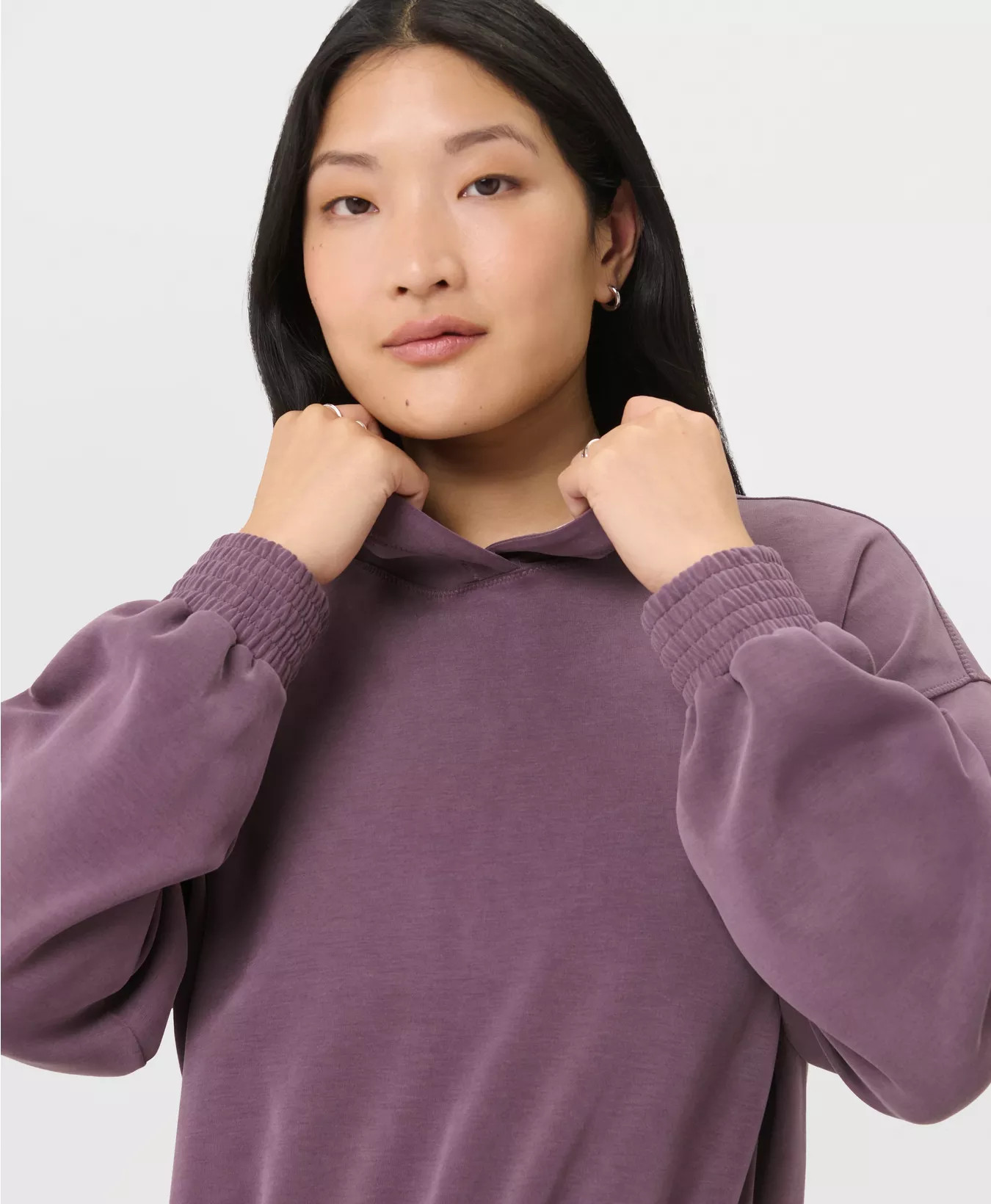 Sand Wash CloudWeight Crop Hoody - Neptune Purple | Women's Jumpers + Hoodies | Sweaty Betty | Sweaty Betty UK