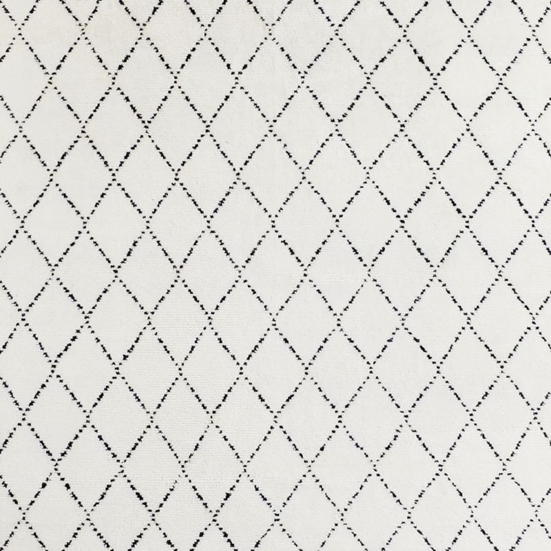 Safi Diamond Moroccan White & Black Area Rug 10'x14' + Reviews | Crate & Barrel | Crate & Barrel