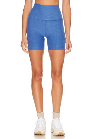 Beyond Yoga Keep Pace Biker Short in Sky Blue Heather from Revolve.com | Revolve Clothing (Global)