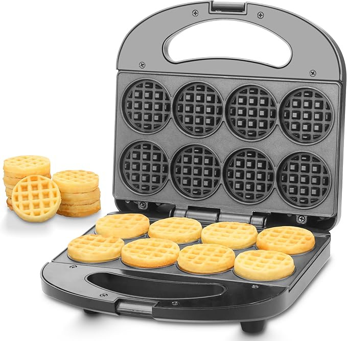 FineMade Mini Waffle Maker Machine, Small Waffle Bites Maker for Kids, Makes 8 x 2” Tiny Waffle... | Amazon (CA)