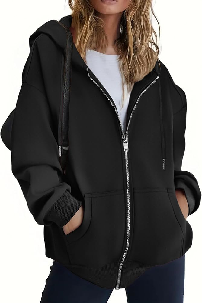 ZEAGOO Hoodies Women Zip Up Hoodie Oversized Sweatshirt Fleece Jackets Spring Fall Winter Coats 2... | Amazon (US)