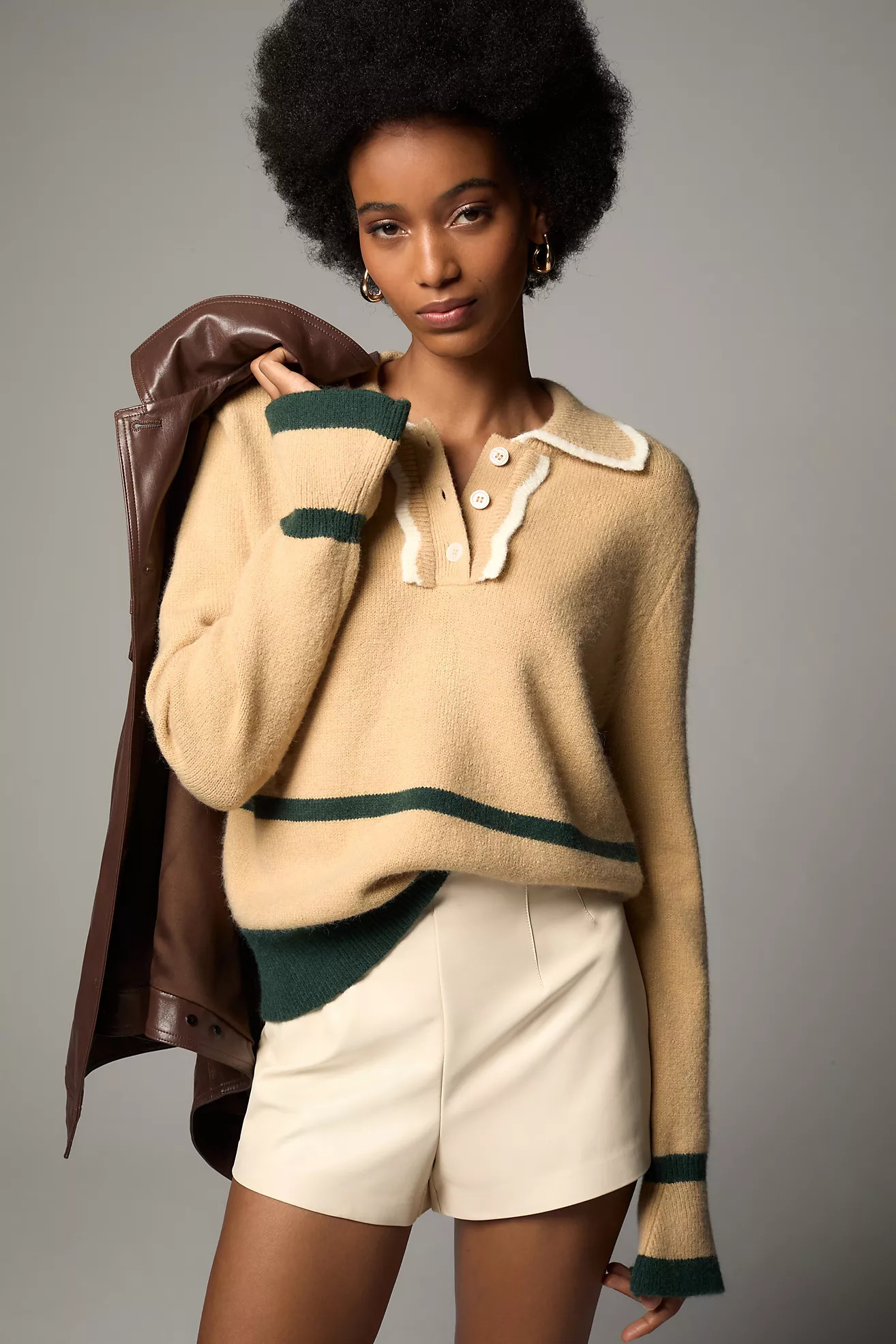 Maeve Scallop Collared Sweater | Anthropologie (US)