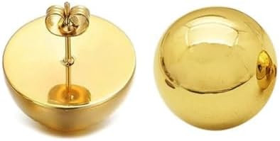 Stainless Steel Half Ball Round Dome Stud High Polished Earring for Women 10mm / 12mm / 14mm / 16... | Amazon (US)