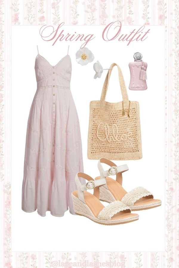 Spring outfit idea! Midi dress with a raffia bag 

#LTKootd #LTKSeasonal #LTKSaleAlert