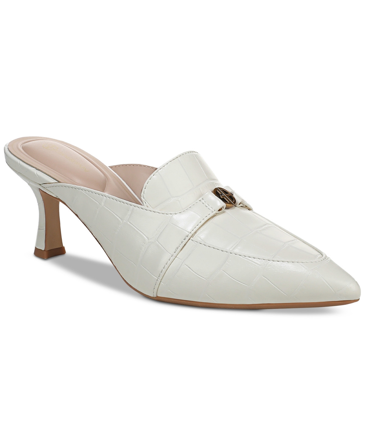 Giani Bernini Women's Britaa Croco Kitten Heel Mules, Created for Macy's - White Croco | Macy's