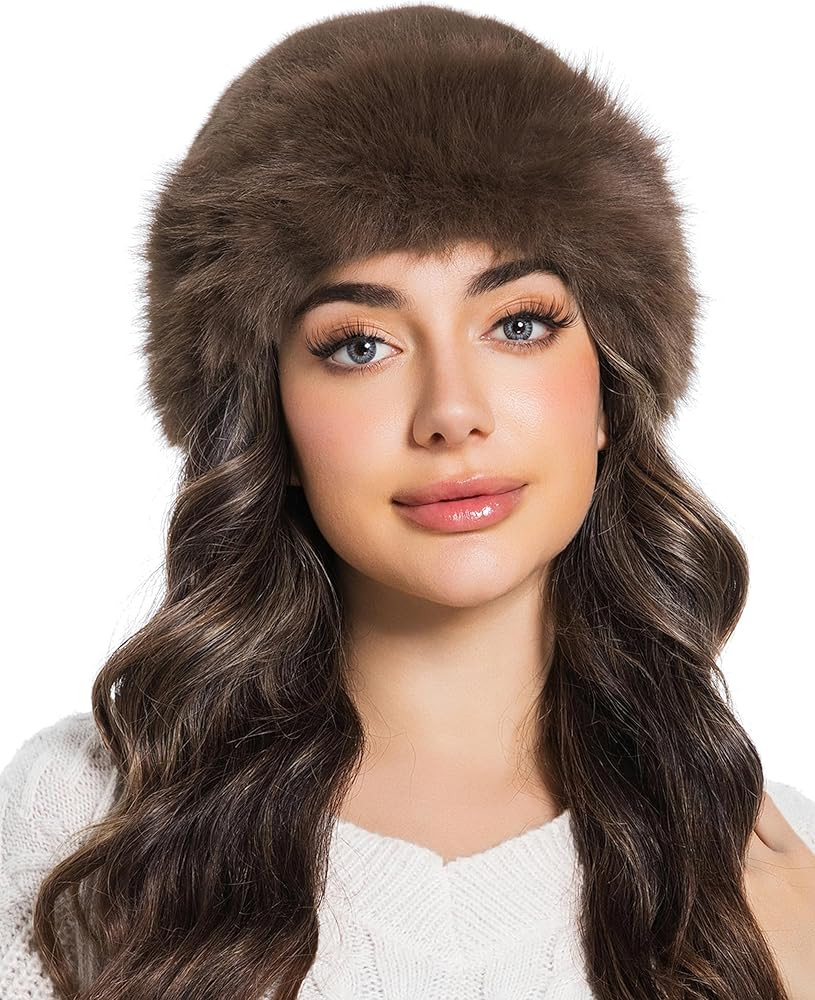 Women's Faux Fur Fluffy Bucket Hat Winter Warm Fuzzy Mongolian Hat Fisherman Cap Beanie | Amazon (US)