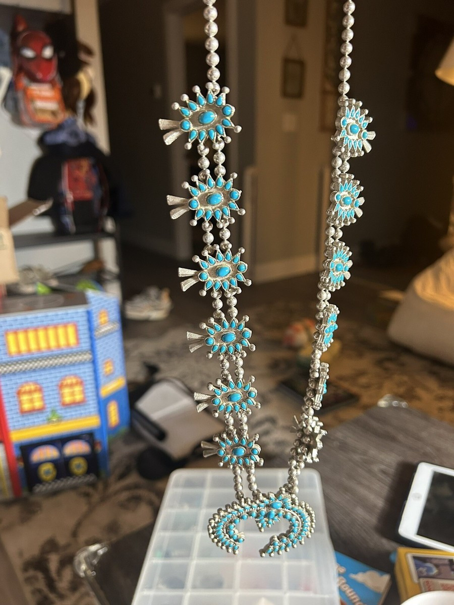 Costume Jewelry Zuni Inspired Turquoise And Silver Inspired  | eBay | eBay US