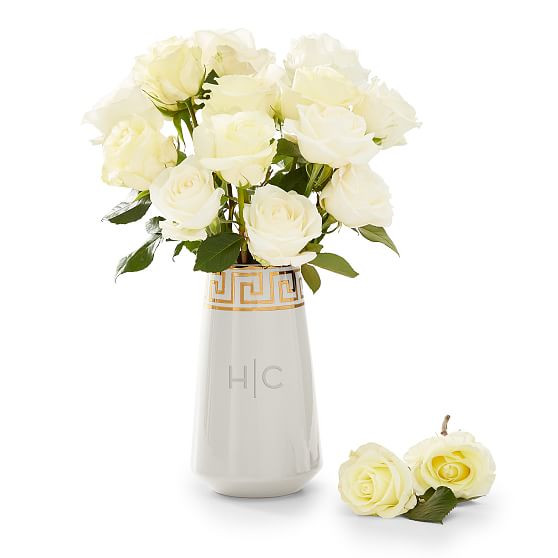 Greek Key Ceramic Vase | Mark and Graham | Mark and Graham