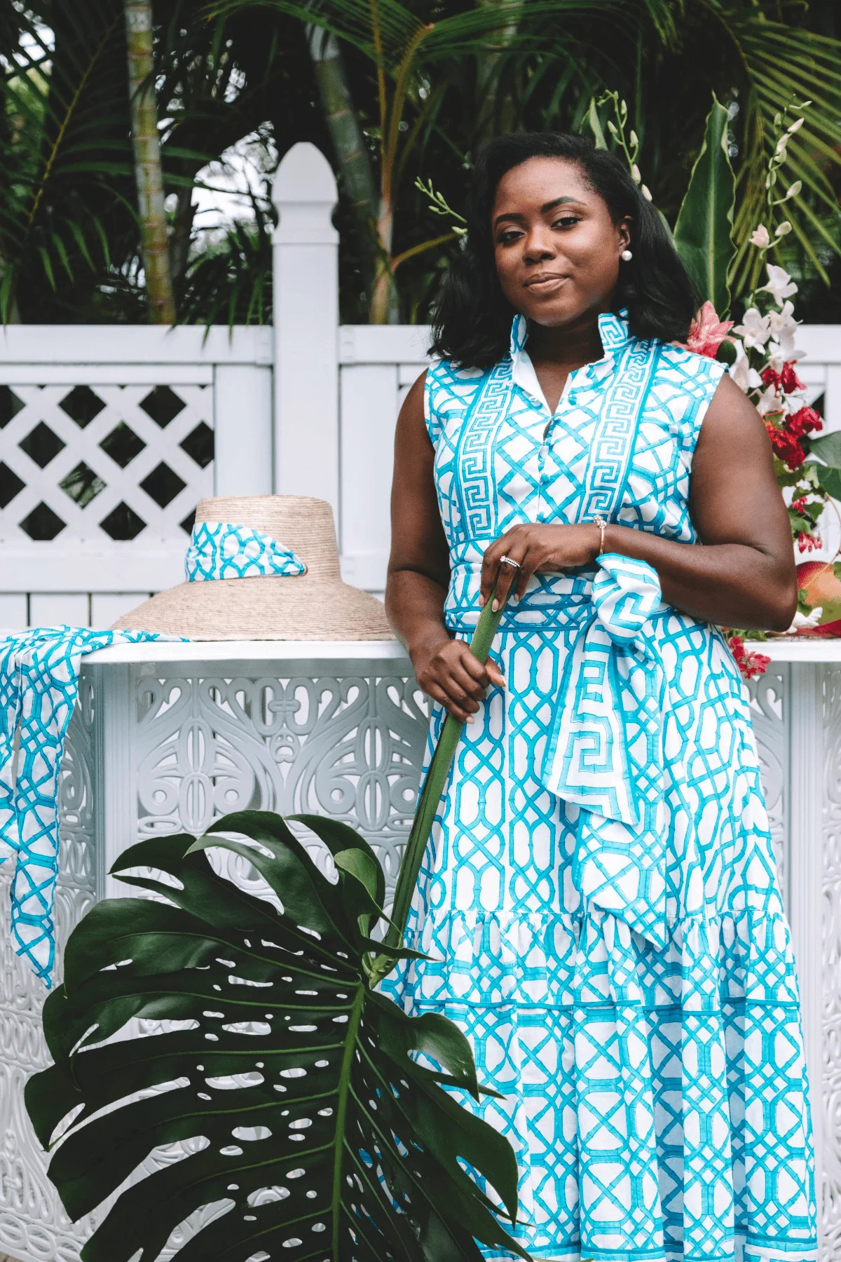 Sleeveless SUE SARTOR Flounce™ | Ciel Blue Bamboo © 2023 | SUE SARTOR