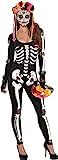 Party City Day of The Dead Catsuit Halloween Costume for Women, Dia de Los Muertos | Amazon (US)