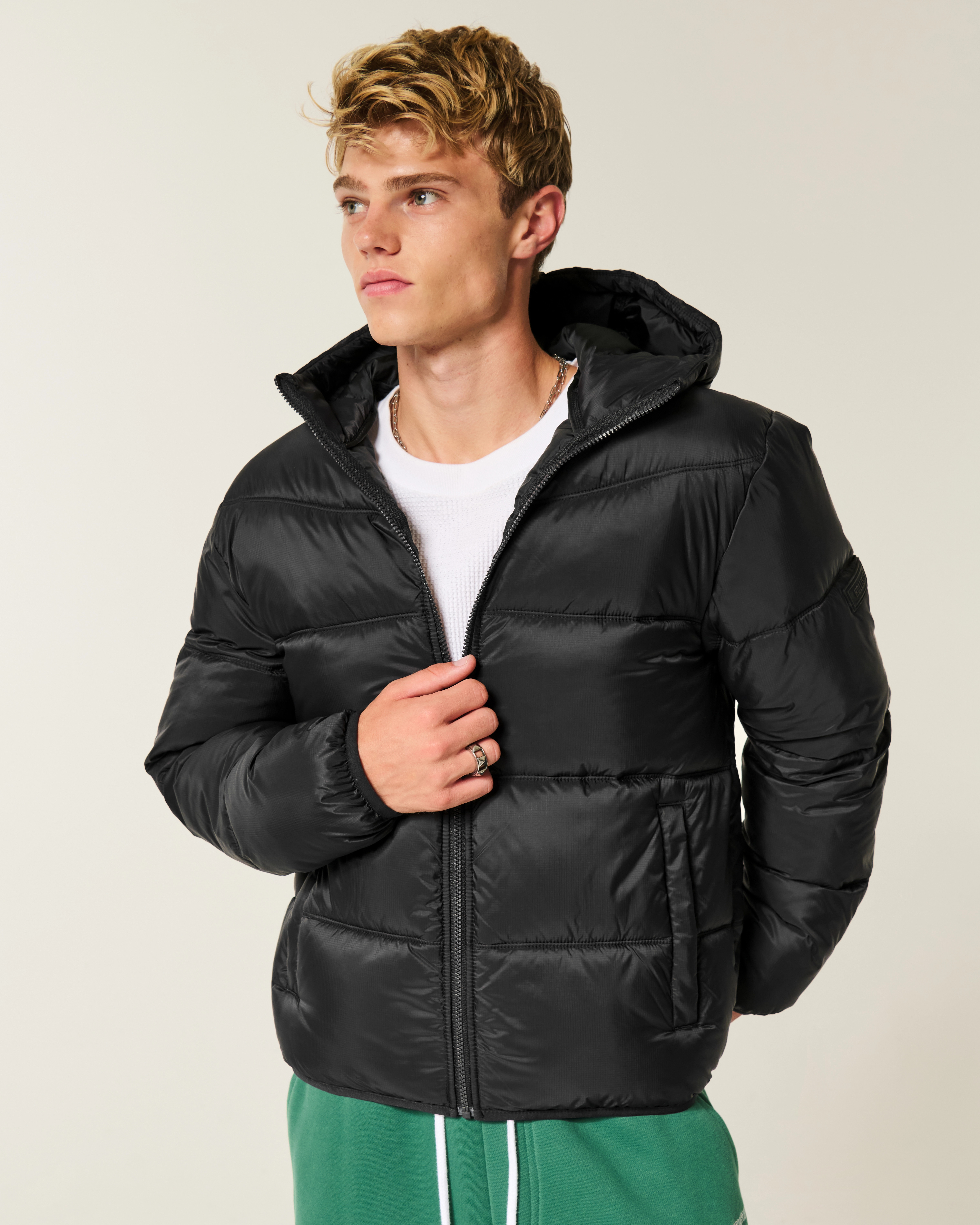 Hooded Puffer Jacket | Hollister (US)