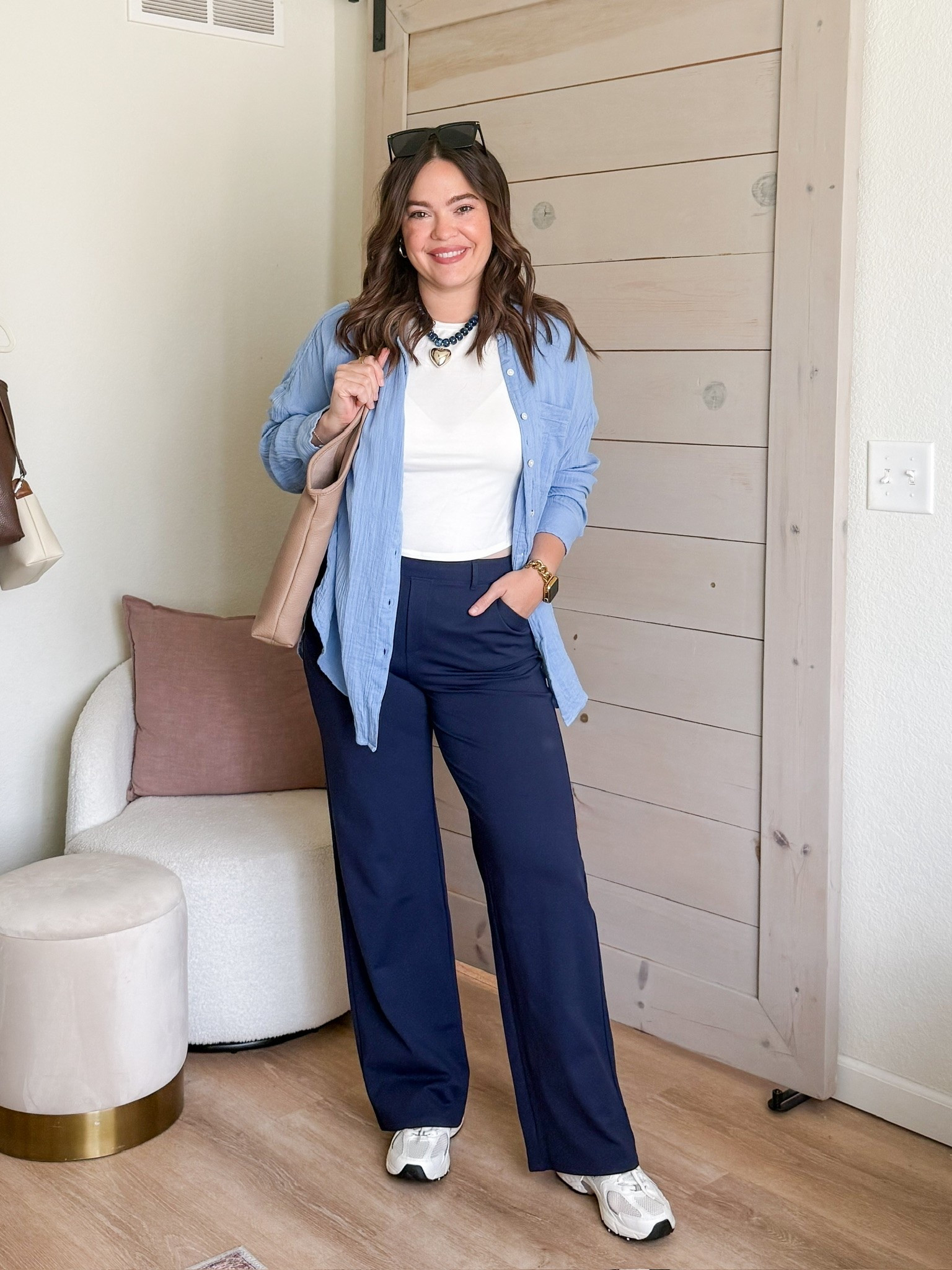 Casual workwear outfit from Amazon // dressed down with sneakers 

 #LTKootd #LTKMidsize #LTKWorkwear