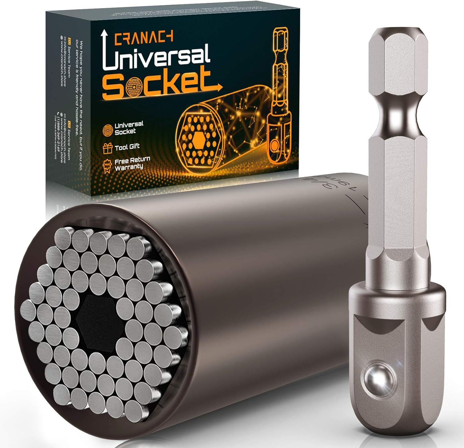 Mens Gifts Universal Socket Tools - Super Grip Socket Set with Power Drill Adapter (7-19mm) | Coo... | Amazon (US)
