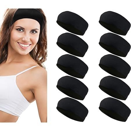 MapofBeauty 3 Pack Yoga Headbands Stretchy Cotton Head Band Hairwarp Sports Running Exercise Gym ... | Amazon (US)