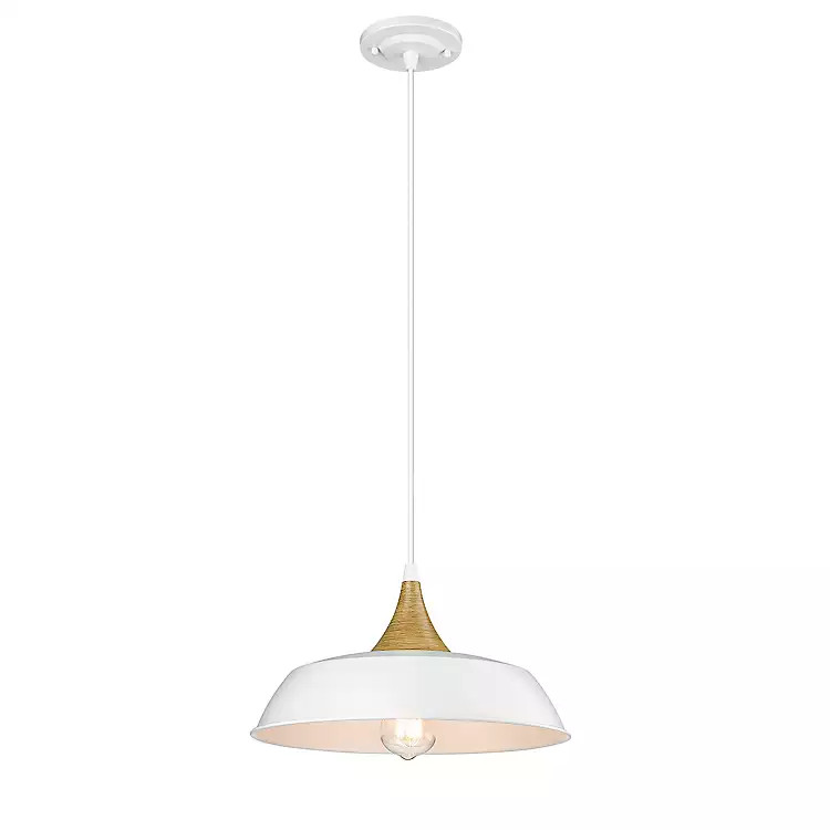 White and Gold Mod Dome Pendant Light | Kirkland's Home