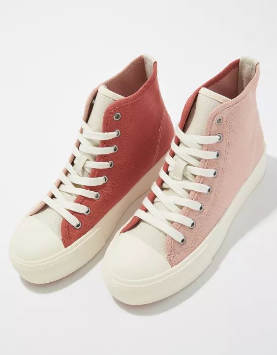AE Canvas Platform High-Top Sneaker | American Eagle Outfitters (US & CA)