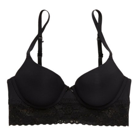 New AERIE American Eagle 4771073 Real Happy Demi Push Up Bra True Black, 32C, 8968-3 | Walmart (US)