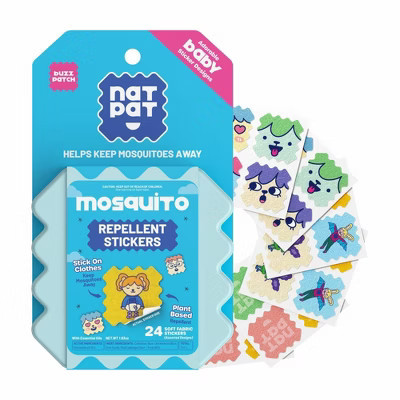 NATPAT Baby Mosquito Repellent Stickers - 24ct: Apply On Clothing, Citronella Scent, 6-Hour Duration | Target