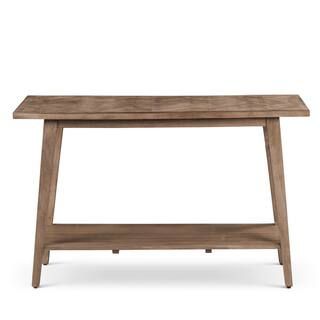 Steve Silver Milani 47 in. Natural Standard Rectangle Wood Console Table with Storage ML400S - Th... | The Home Depot