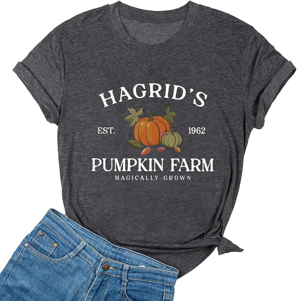 Ykomow Halloween Shirts for Women Thanksgiving Pumpkin Patch Shirts Cute Fall Graphic Tees | Amazon (US)