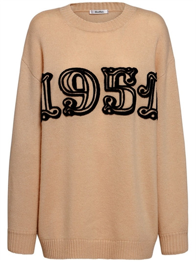Max Mara - Bard 1951 flocked wool knit sweater - Beige | Luisaviaroma | Luisaviaroma
