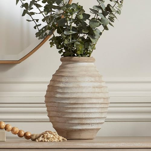 Amazon.com: Hive 9 3/4" High Antique White Decorative Vase - Studio 55D : Home & Kitchen | Amazon (US)