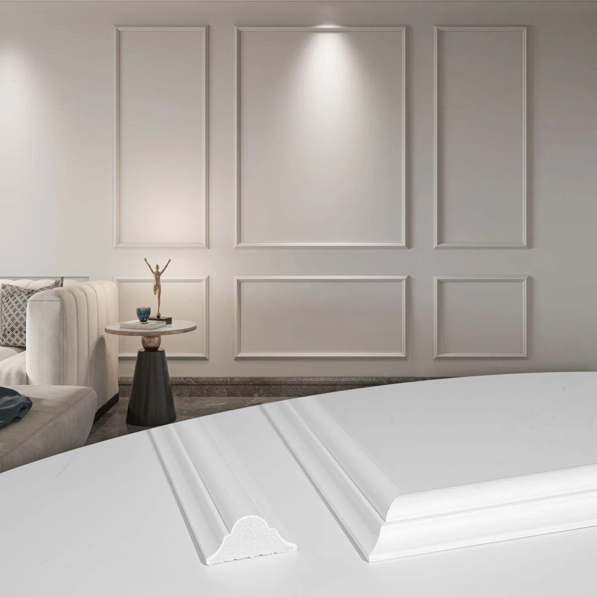 Pre-Cut Accent Wall Molding Kit,6-Frame Wainscoting Panels,Premade Wall Molding for Interior  Wal... | Wayfair North America