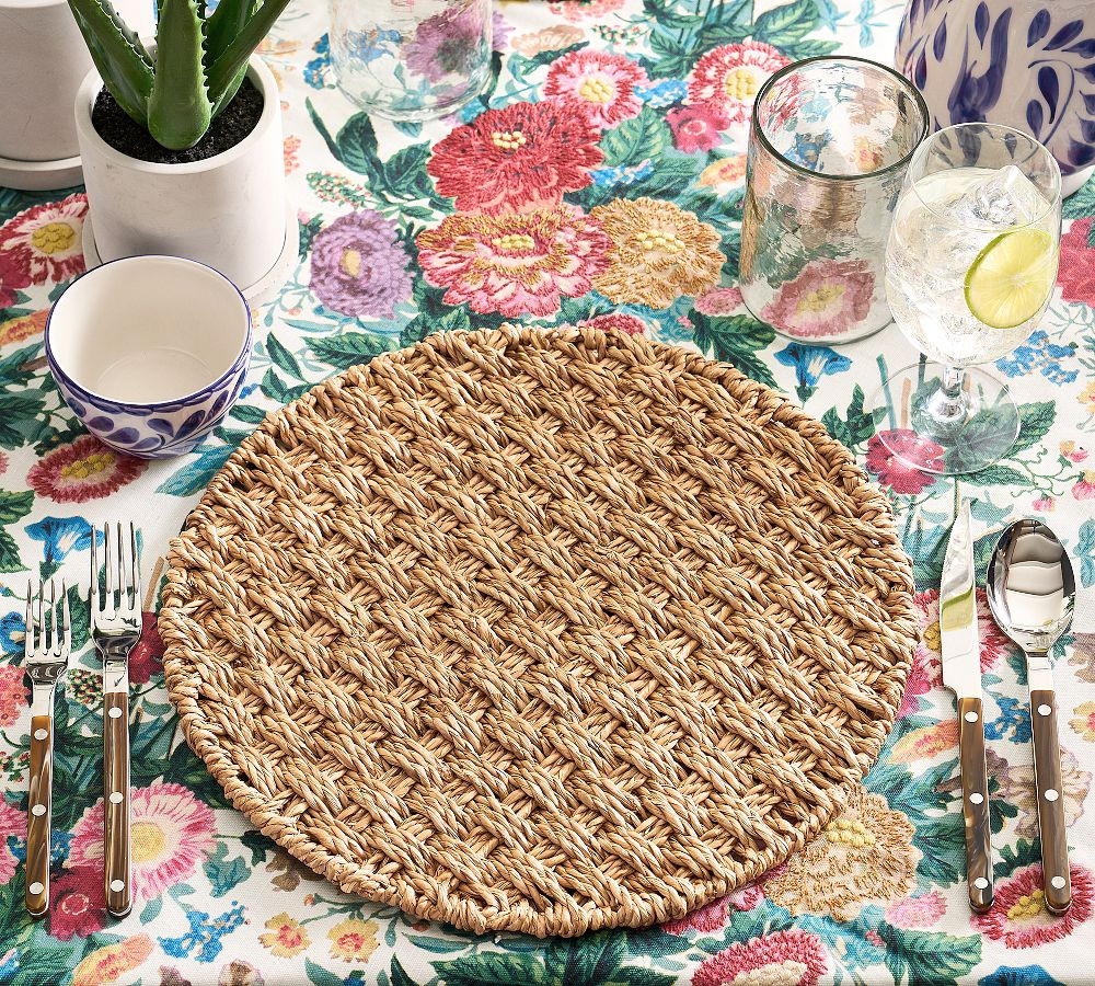 Capitola Woven Charger Plates - Set of 4 | Pottery Barn (US)