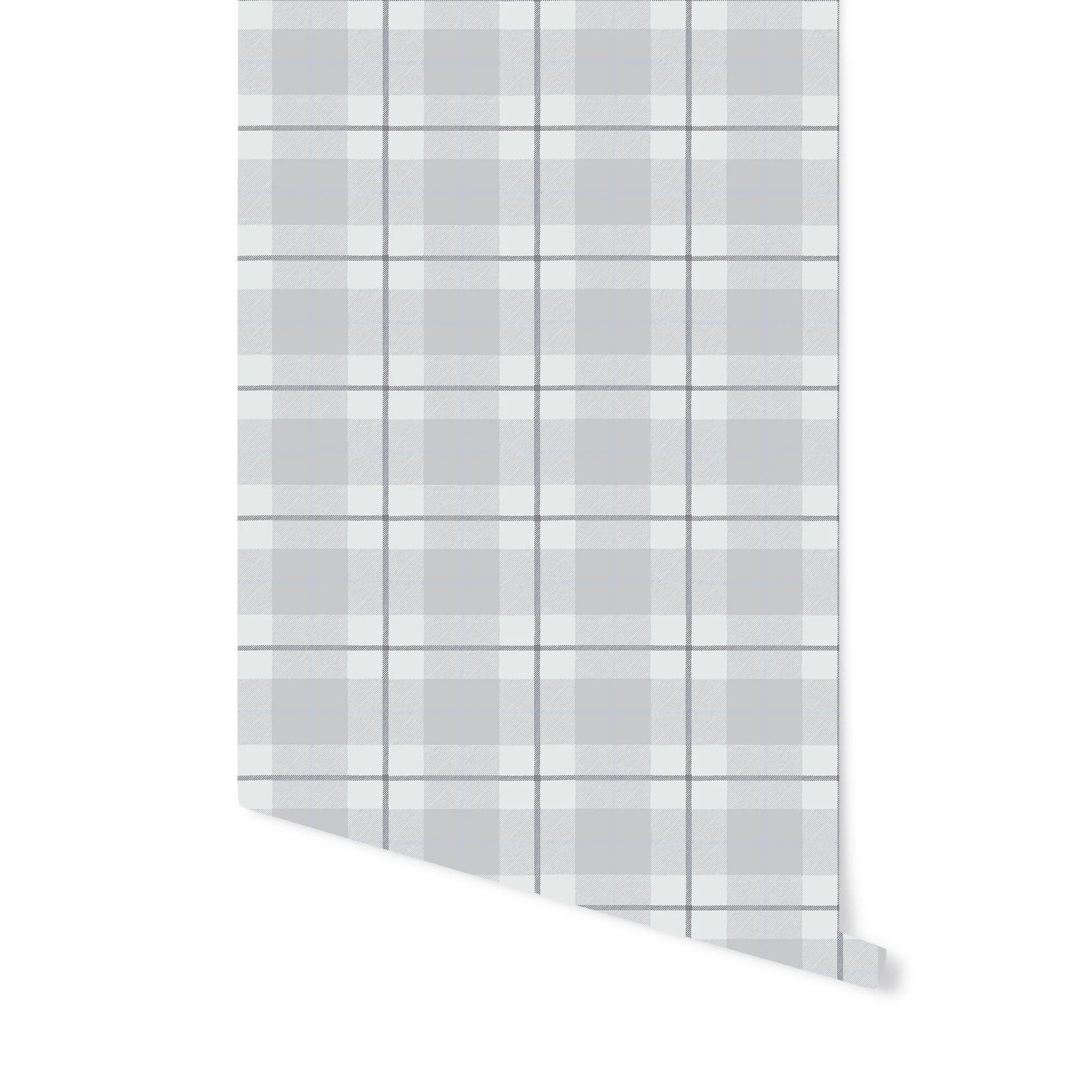Camden Plaid Wallpaper in Light Blue | Brooke and Lou