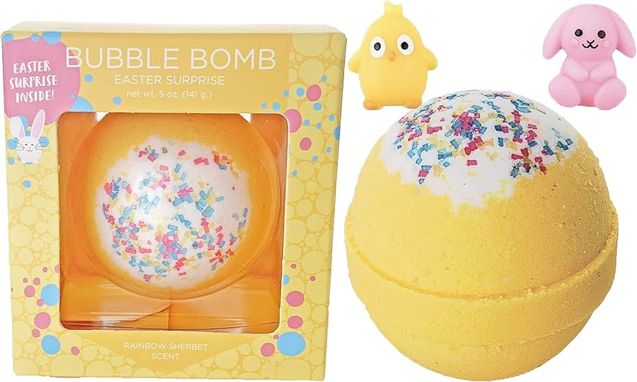 Easter Bubble Bath Bomb for Kids with Surprise Easter Squishy Toy Inside by Two Sisters. Large 99... | Amazon (US)