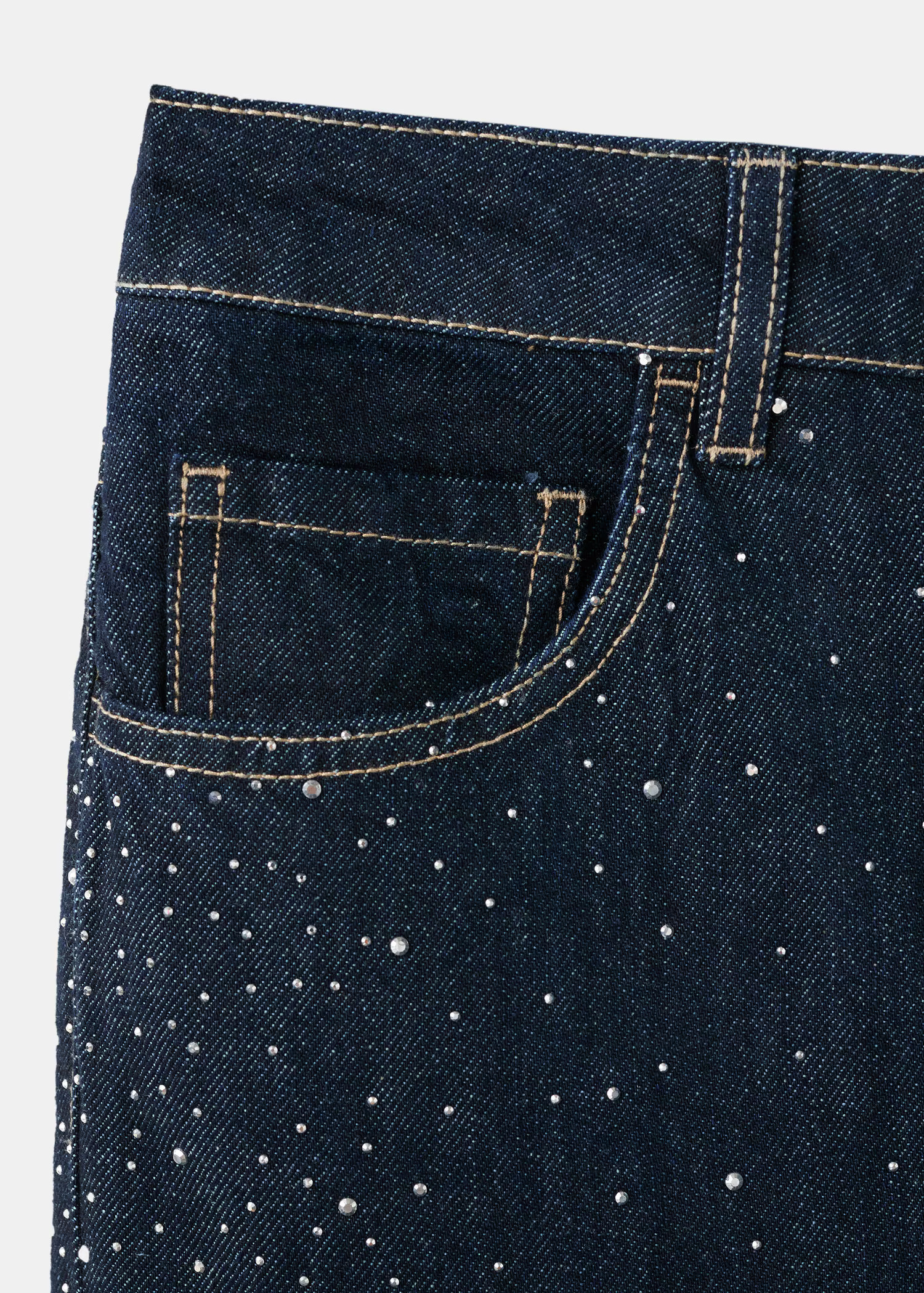 Straight jeans with rhinestone detail | Mango (US/MX/AU)