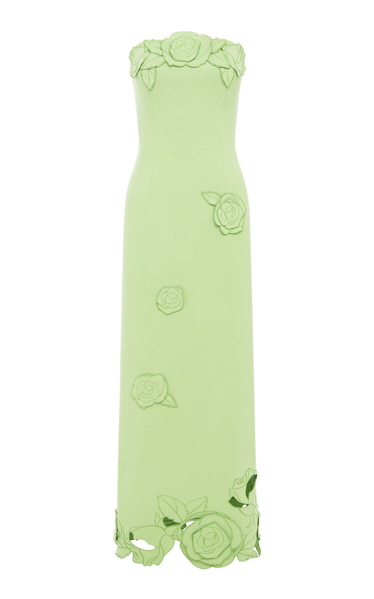 Rayna Floral-Appliquéd Crepe Maxi Dress | Moda Operandi (Global)
