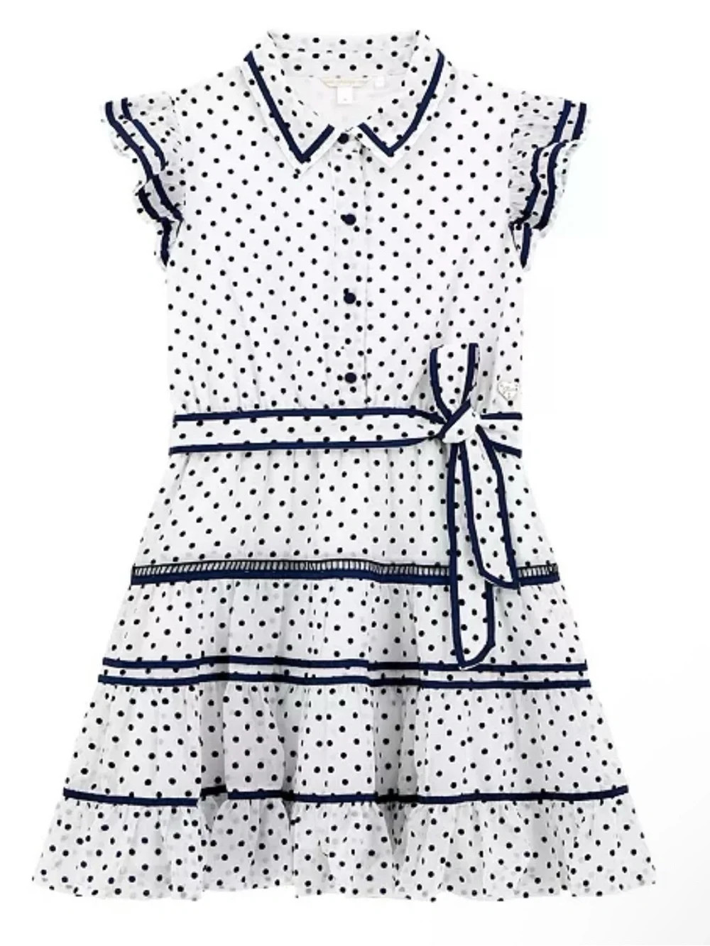 GUESS Big Girl Chiffon Belted Short Sleeve Dress - Size 12 | Poshmark