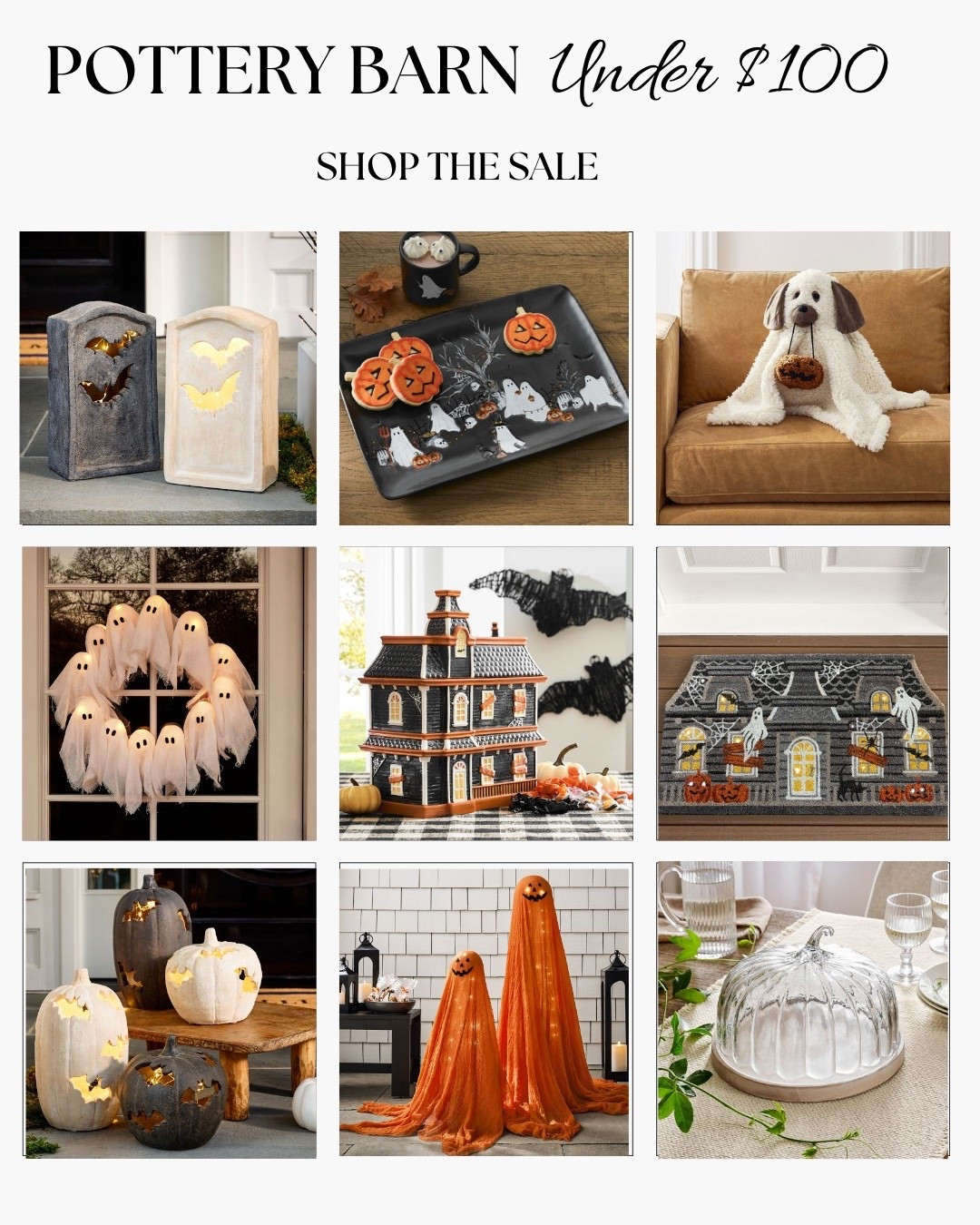 A few Pottery Barn Halloween pieces under $100 that caught my eye this year. 👻 Simple, classic, and easy to mix in with your fall decor.

Pottery Barn Halloween, Halloween decor, fall decor, home inspiration, seasonal decorating, cozy home, autumn

#LTKSeasonal #LTKHome