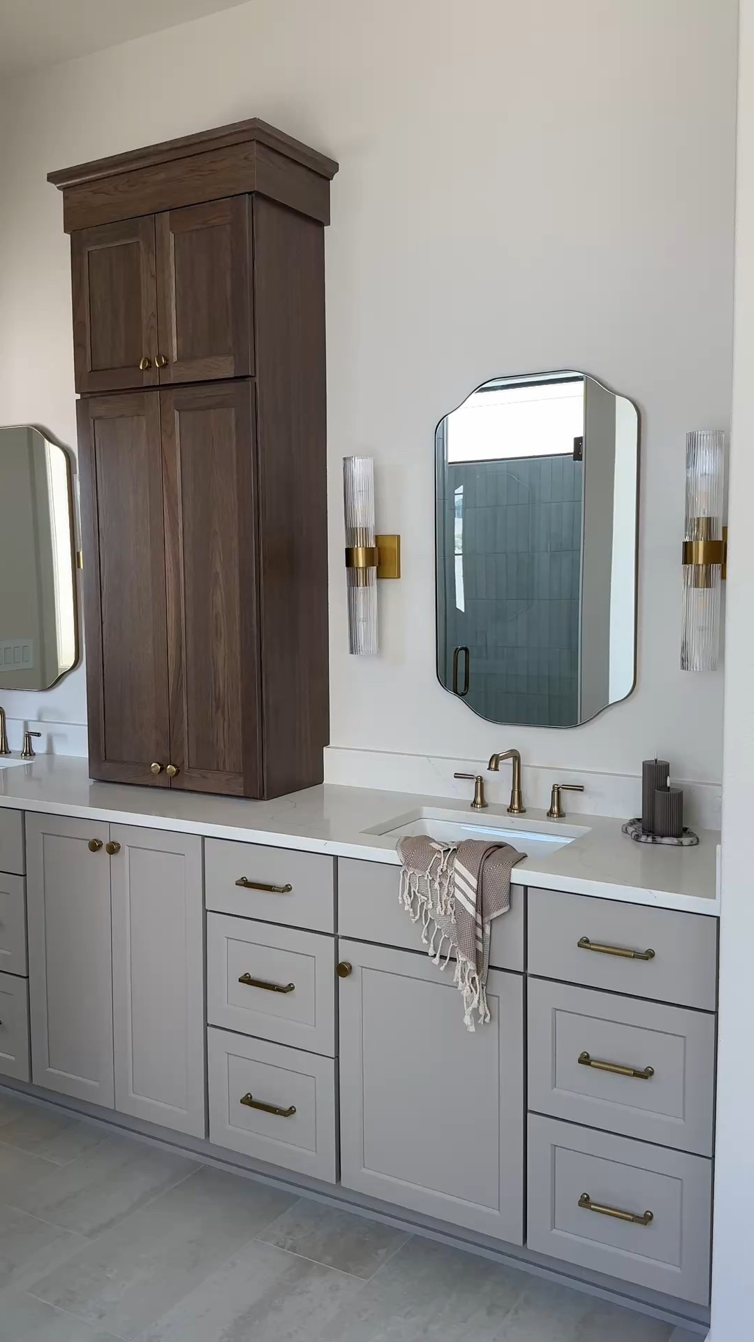 Looking to refresh your bathroom? Try swapping out your mirrors and lighting for an easy, budget-friendly update! Linking our favorites from @wayfair! #ad #wayfair #wayfairpartner