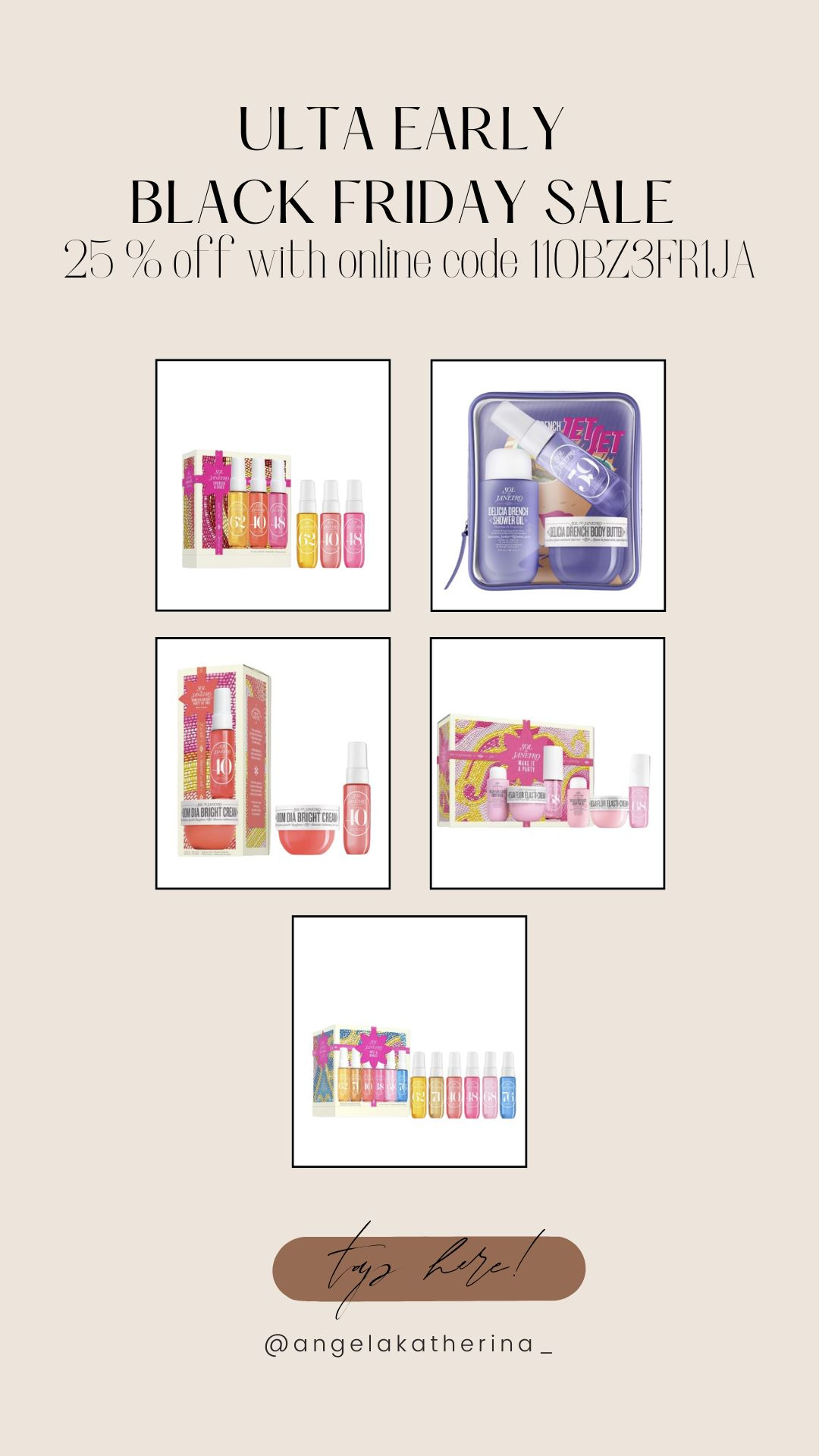 Ulta early black Friday sale! Sol de Janeiro gift sets are 25% off!  

 #LTKCyberWeek #LTKGiftGuide #LTKHoliday