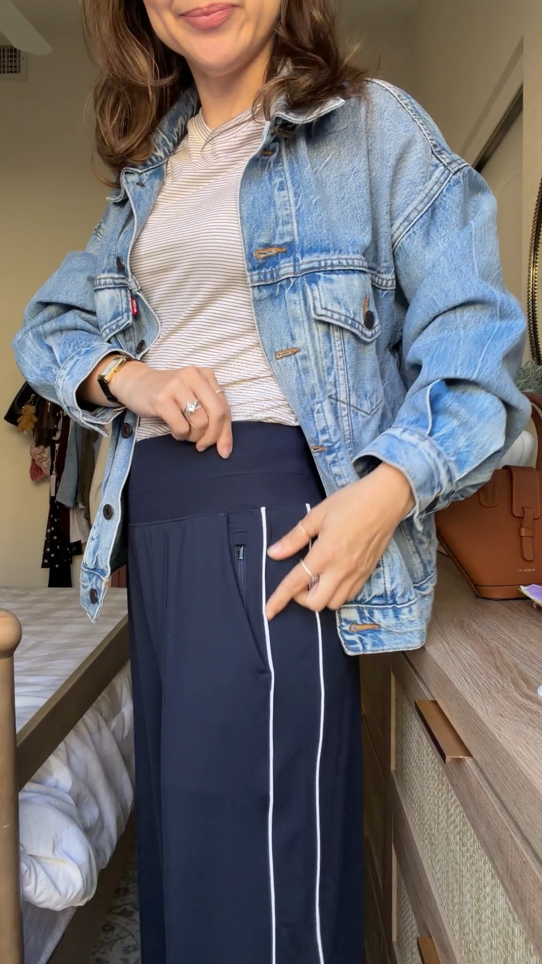 Play date but make it polished.

These track pants are the kind I reach for when I want comfort but still want to feel put together as a 5’2 petite mom. The drape is flattering, not bulky, and the length works without overwhelming a shorter frame. Easy elastic waist, relaxed but not sloppy, and they balance perfectly with a fitted long sleeve and sneakers.

Cost per wear? High.
School pickup, park play date, errands, travel days.
They’re the elevated version of sweatpants.

Pants xsp
Top small



Comment SHOP below to receive a DM with the link to this post on my LTK ⬇ https://liketk.it/5SM9Z #ltkpetite #ltkactive 

#LTKActive #LTKgrwm
