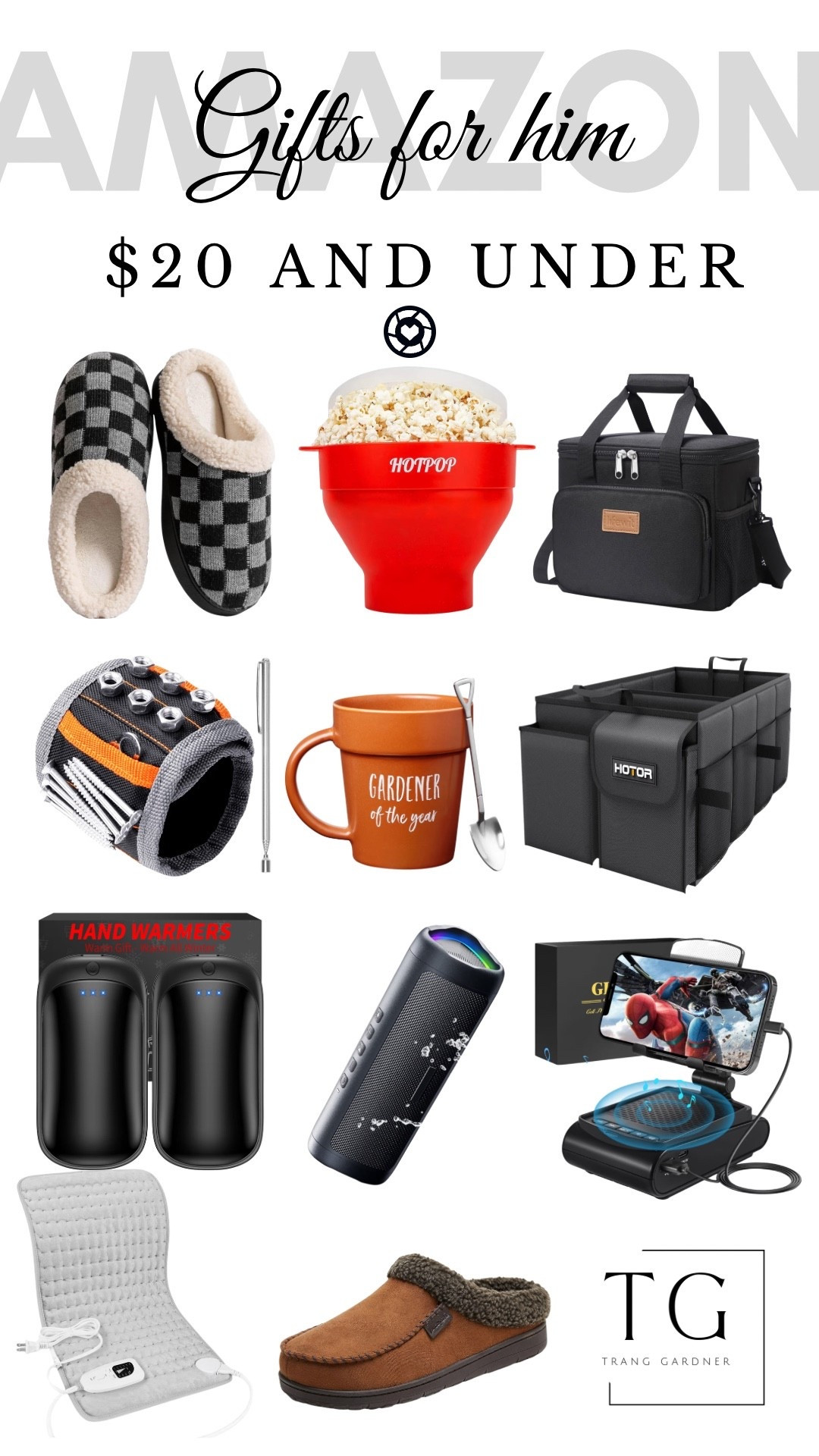 Slippers, popcorn bowl, lunch box, tool magnet, cup, trunk organizer, hand warmer, Bluetooth speaker, phone stand , gifts for him 

#LTKSaleAlert #LTKGiftGuide #LTKHoliday