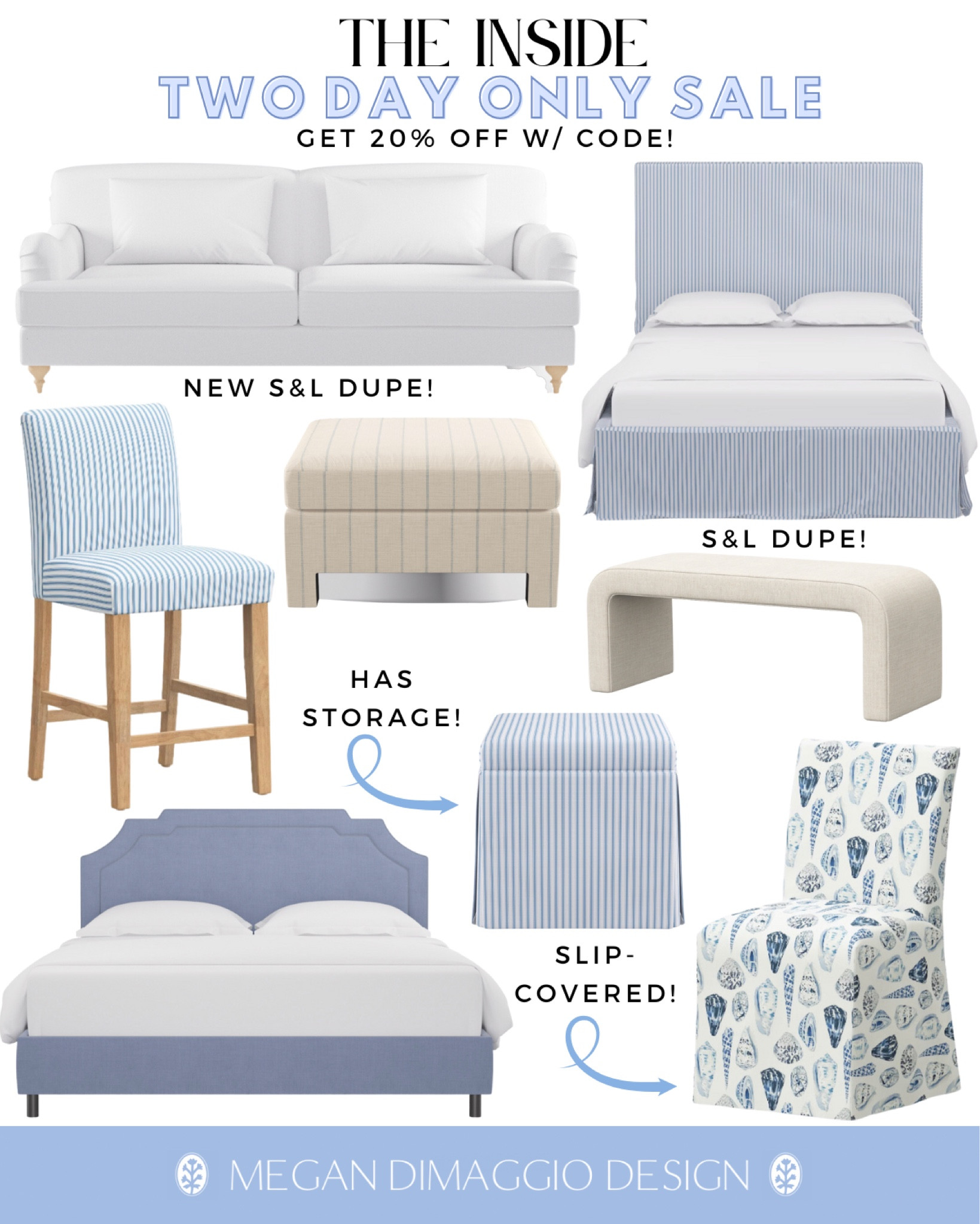 FYI The Inside is having a 2 day only flash sale!! 😍🙌🏻💃🏼 Get 20% OFF when you use code: FLASH23

I love their site for custom but AFFORDABLE pieces! Plus they have several styles that are Serena & Lily looks for less! 😍🙌🏻 Like this ticking stripe storage ottoman, NEW English roll arm sofa that looks so similar to S&L Miramar sofa!! And so much more!! Linked a few of my favorites here 🤍 Sale ends tomorrow tho! 🏃🏼‍♀️🏃🏼‍♀️🏃🏼‍♀️

#LTKsalealert #LTKFind #LTKhome