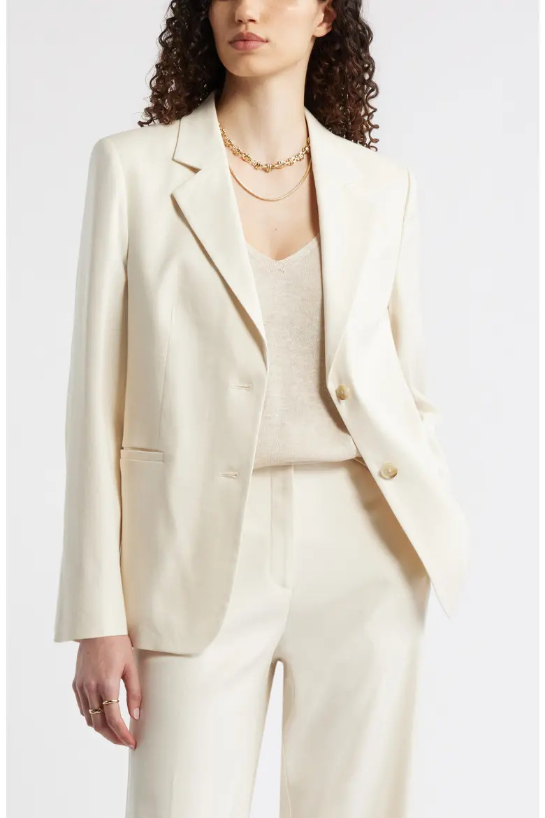 The Liv Linen Blend Boyfriend Blazer (Women) | Nordstrom | Nordstrom