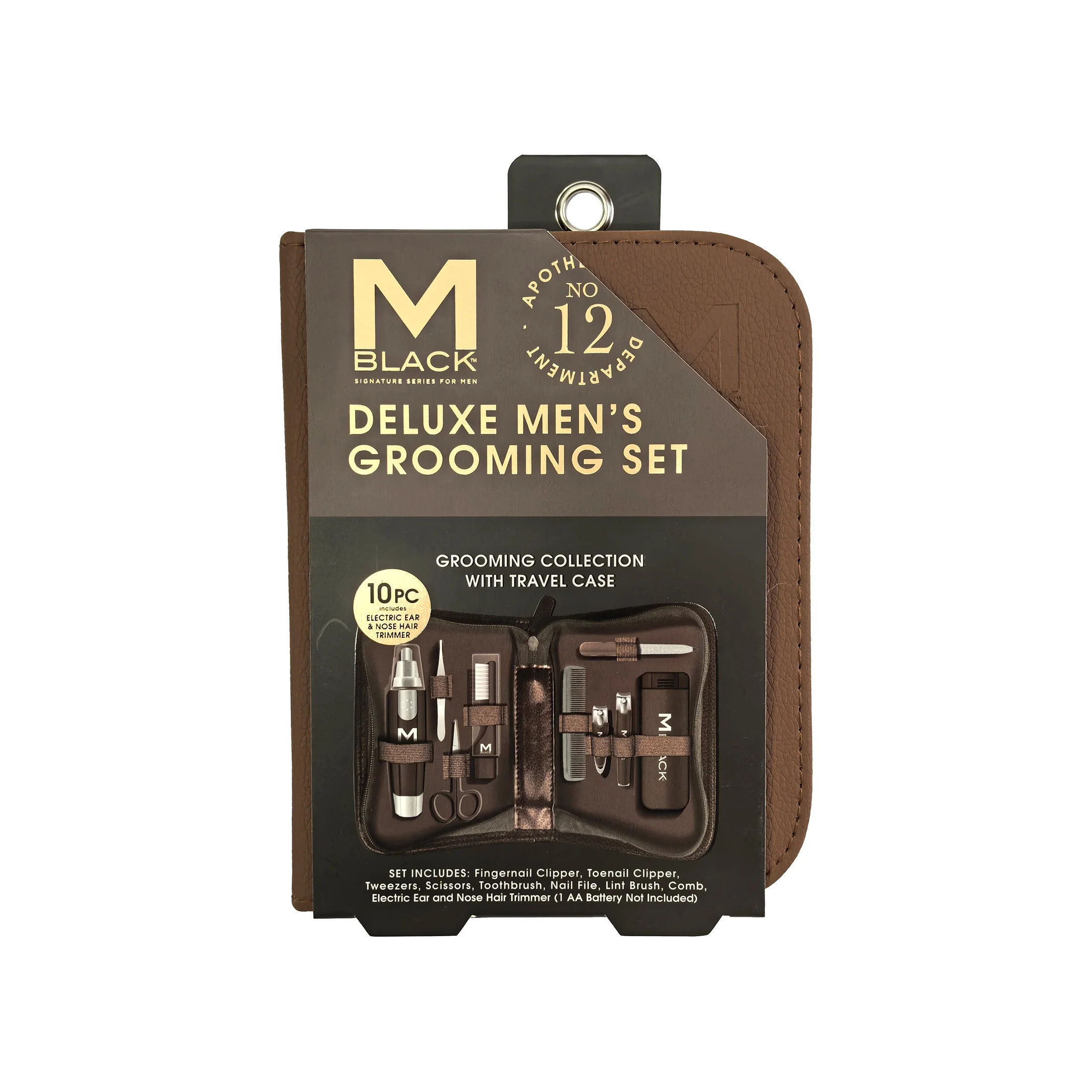 M Black Mens Grooming Kit, Brown, 10 Piece | Walmart (US)