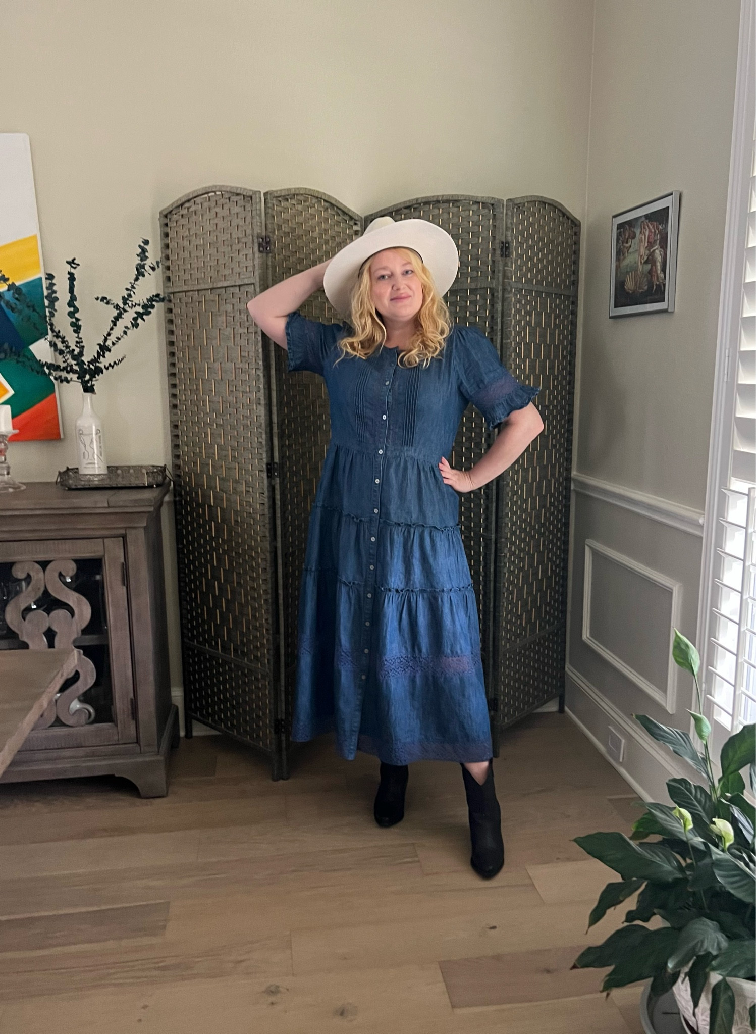 gap loveshackfancy denim dress Gap  LoveShackFancy Denim Tiered Midi Dress