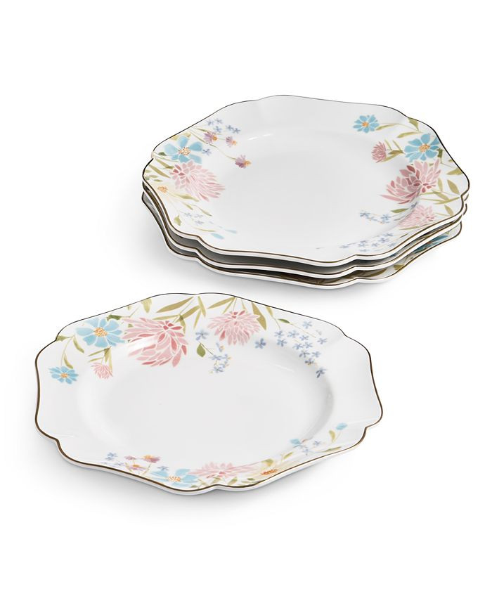 Martha Stewart Collection Easter Baroque Gold Rim Salad Plates, Set of 4, Created for Macy's & Re... | Macys (US)
