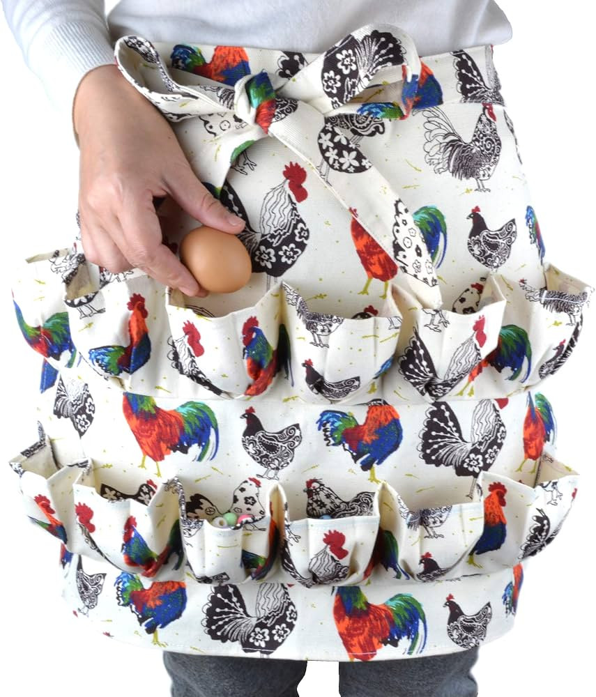 Eggs Collecting Gathering Holding Apron for Chicken Hense Duck Goose Eggs Housewife Farmhouse Kit... | Amazon (US)