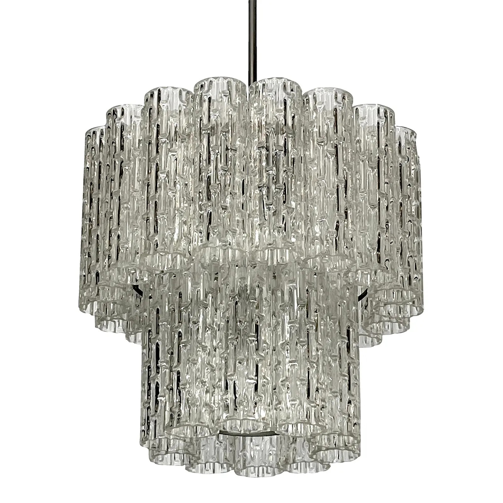 Vintage 1960s Murano Glass Elements Chandelier EU Wired | Chairish