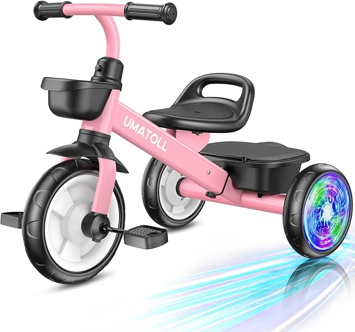 Umatoll Tricycle for Toddlers 2-5 Year Old, Ajustable Toddler Bike Outdoor Toys, Birthday Gift fo... | Amazon (US)