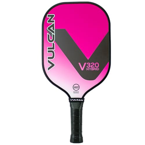 Vulcan | V320 Pickleball Paddle | Hybrid Performance | Polypropylene Core - Fiberglass Surface | USAP Approved | Pink Wave | Amazon (US)