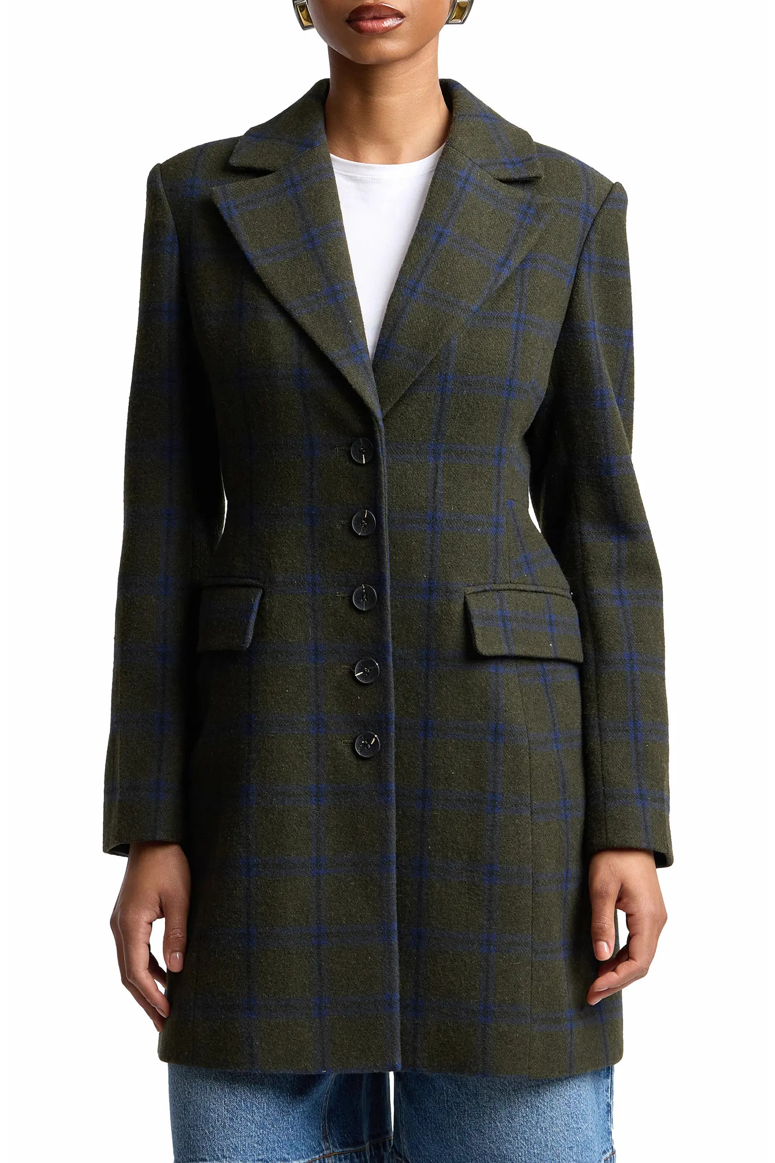 Sculpted Plaid Coat (Women) | Nordstrom | Nordstrom